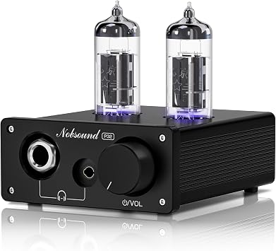Nobsound P32 Tube Headphone Amplifier 1000mW HiFi Desktop Preamp for 24600 Headphones & Home Amps Speakers, 3.5mm/6.35mm Jacks, Swappable Tube & Op-Amp
