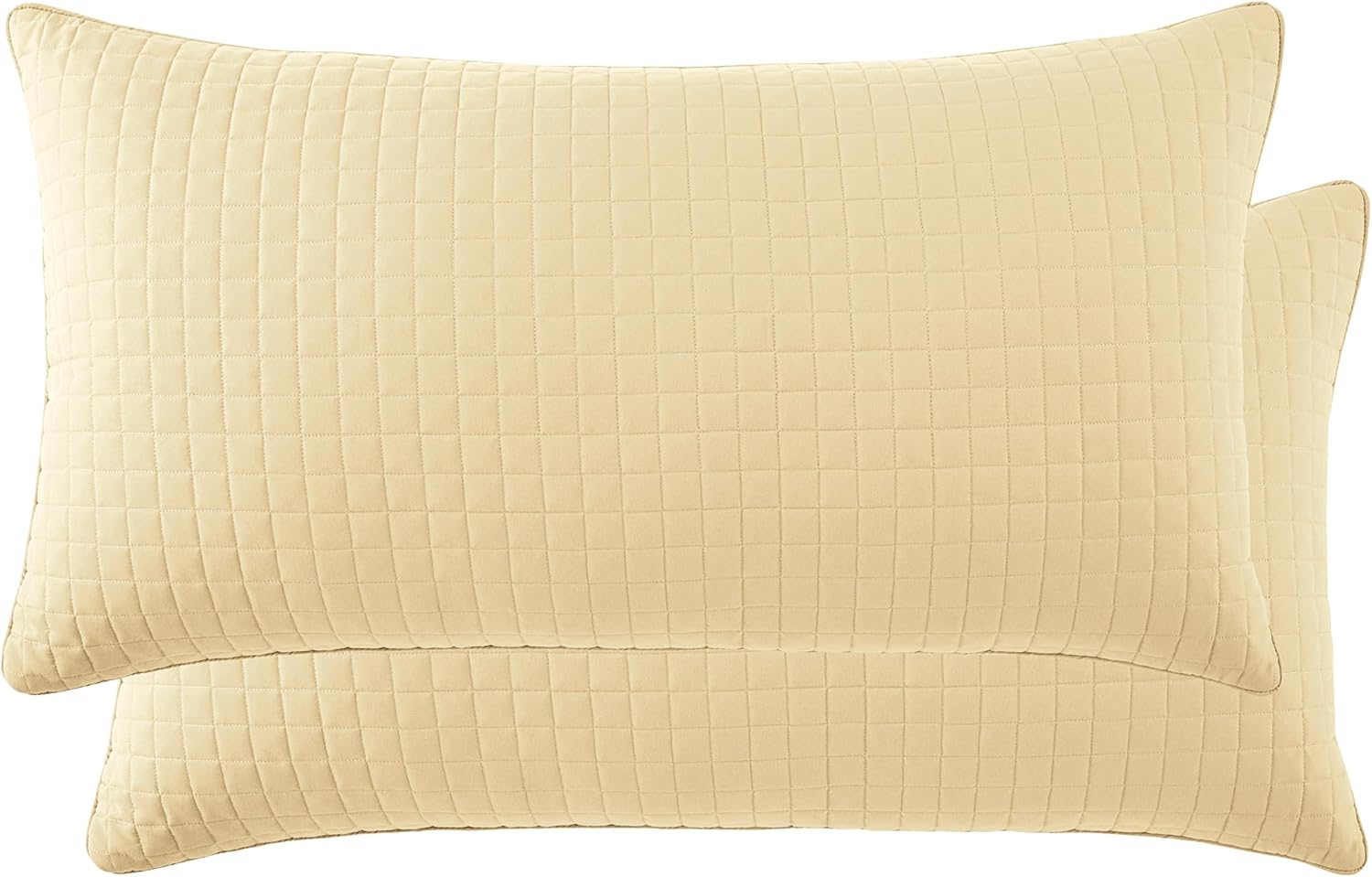 Southshore Fine Living, Inc. King Pillow Shams Set of 2, Large 20"x36" Decorative Pillow Covers for King Size Pillows, Luxury Quilted Sham Covers to Complement Bedroom Decor, Gold
