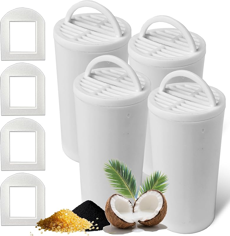 Refil de Filtro para Fonte de Água PetSafe Drinkwell 360 com Carvão Ativado e Espuma TOGGATH 4+4 Pacotes