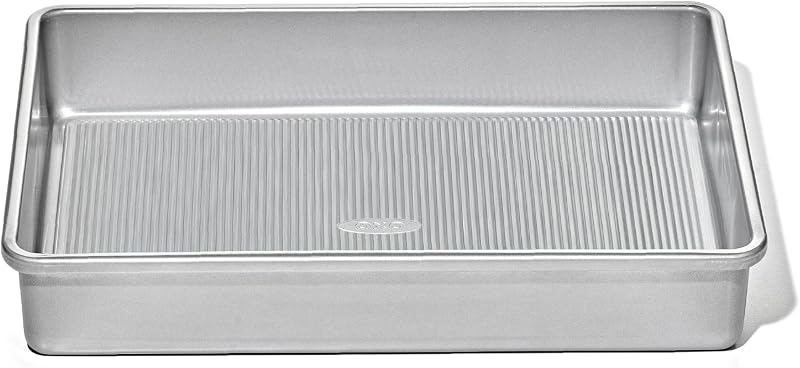 Good Grips Molde para pasteles antiadherente Pro de metal con revestimiento transparente, 9 x 13 pulgadas, bandeja para hornear