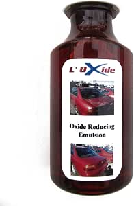Oxide Reducing Emulsion to Restore Faded, Oxidized or Sun Damaged Car Paint, Peeling Clear Coat and Dull Headlights in a Simple DIY Operation. Easier to apply than wax, needs no polishing