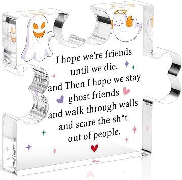 Funnli Best Friend Birthday Gifts for Women Acrylic Plaque, Friendship Gifts for Friend Sister Bestie, Birthday Mothers Day Gradution Retirement for Friends