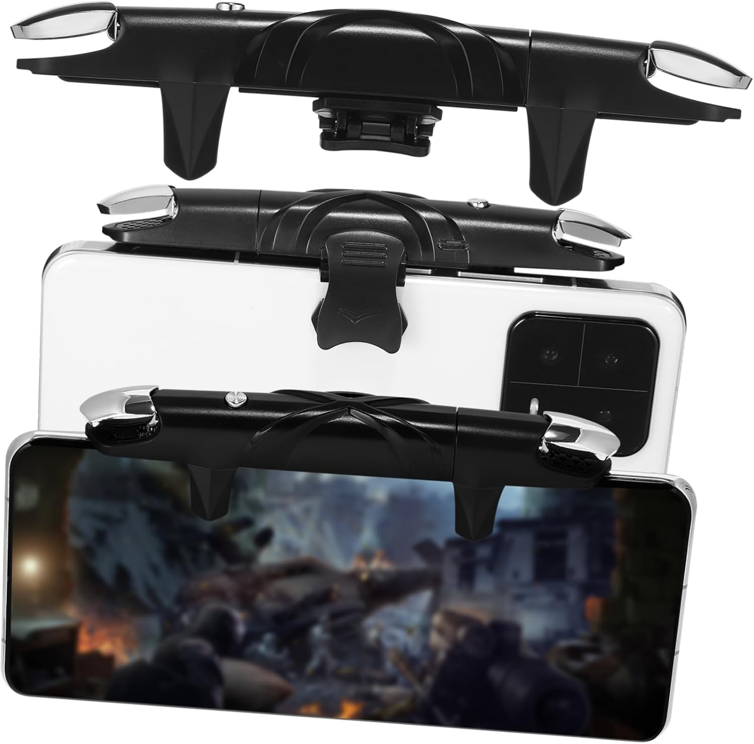 Hemobllo Artefatto A Consumo Continuo All-In-One 1 Pulsante Nero G5 A Continuo Trigger Di Gioco Per Telefono Controller Mobile Rimovibile Controller Di Gioco Per Smartphone Giochi