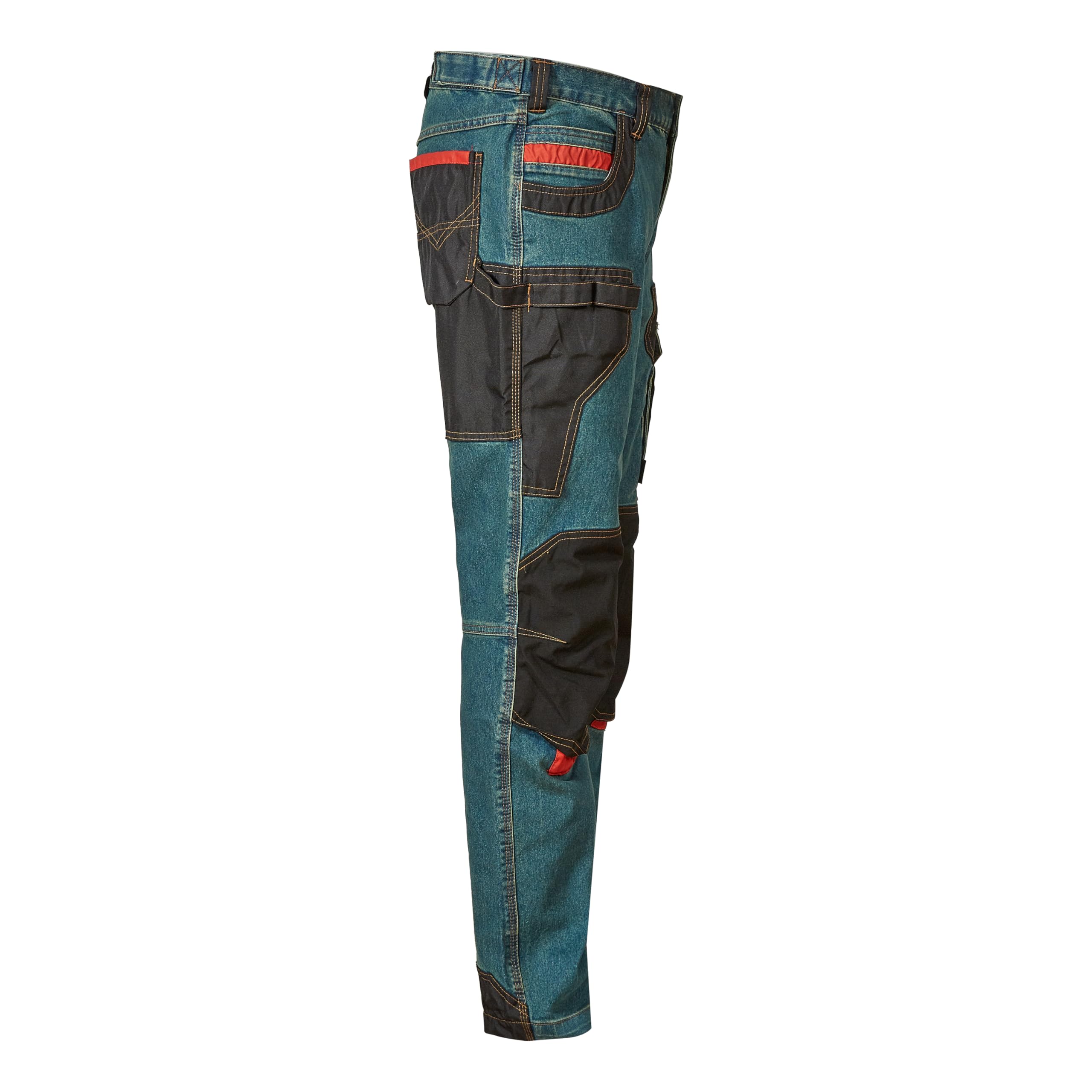 Pantaloni da uomo U-Power Platinum Buttom, jeans cargo multitasche, tasche per ginocchiere, tasca sulla coscia rimovibile, tessuto confortevole, inserto elastico, usura esterna