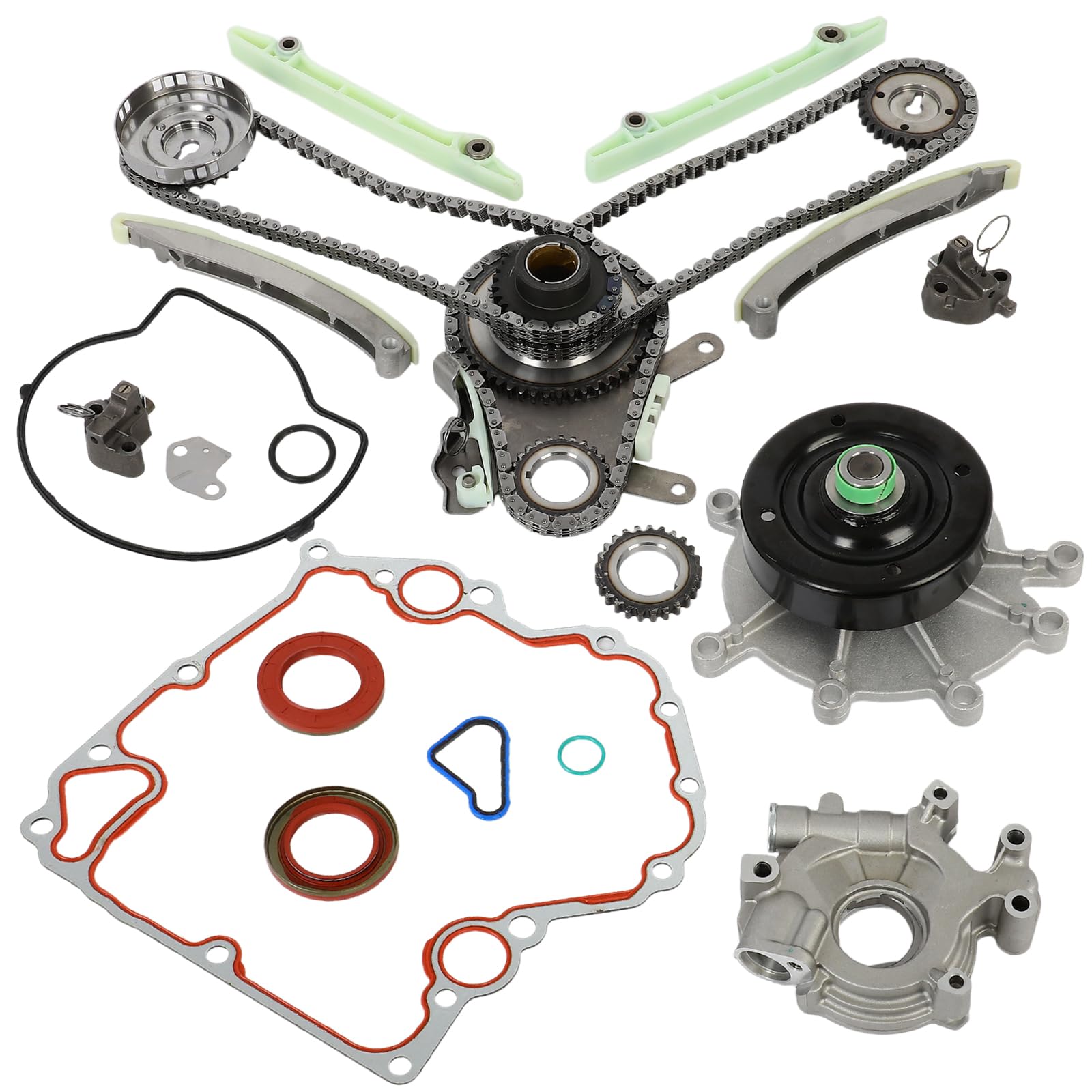 Photo 1 of SCITOO Timing Chain Kit suitable for Dodge Dakota,for Dodge for Durango,for Dodge Ram 1500,for Jeep Commander,for Jeep Grand for Cherokee,for Mitsubishi Raider 2002-2008 3-393SC,M297,AW7163