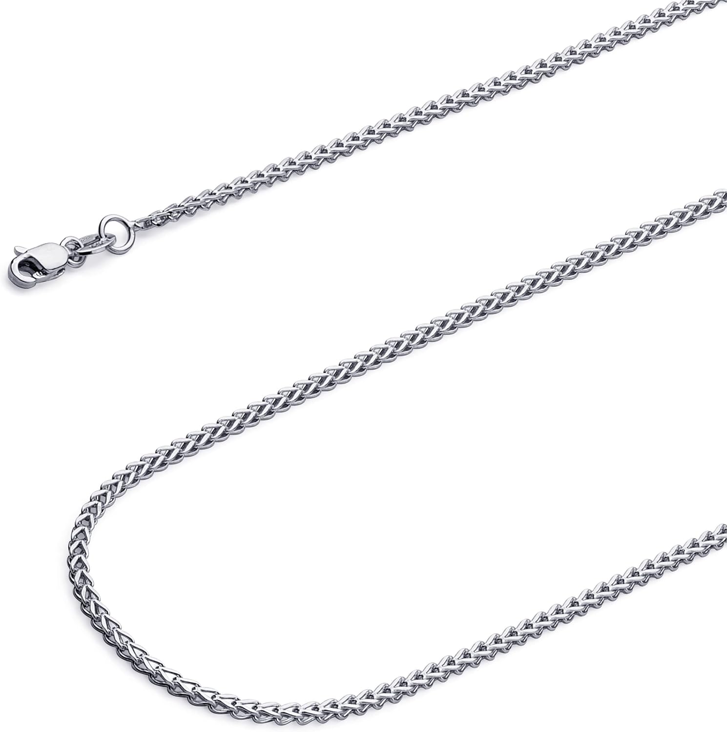 Wellingsale 14K Hollow Yellow Gold Square Franco Chains (Select Options)
