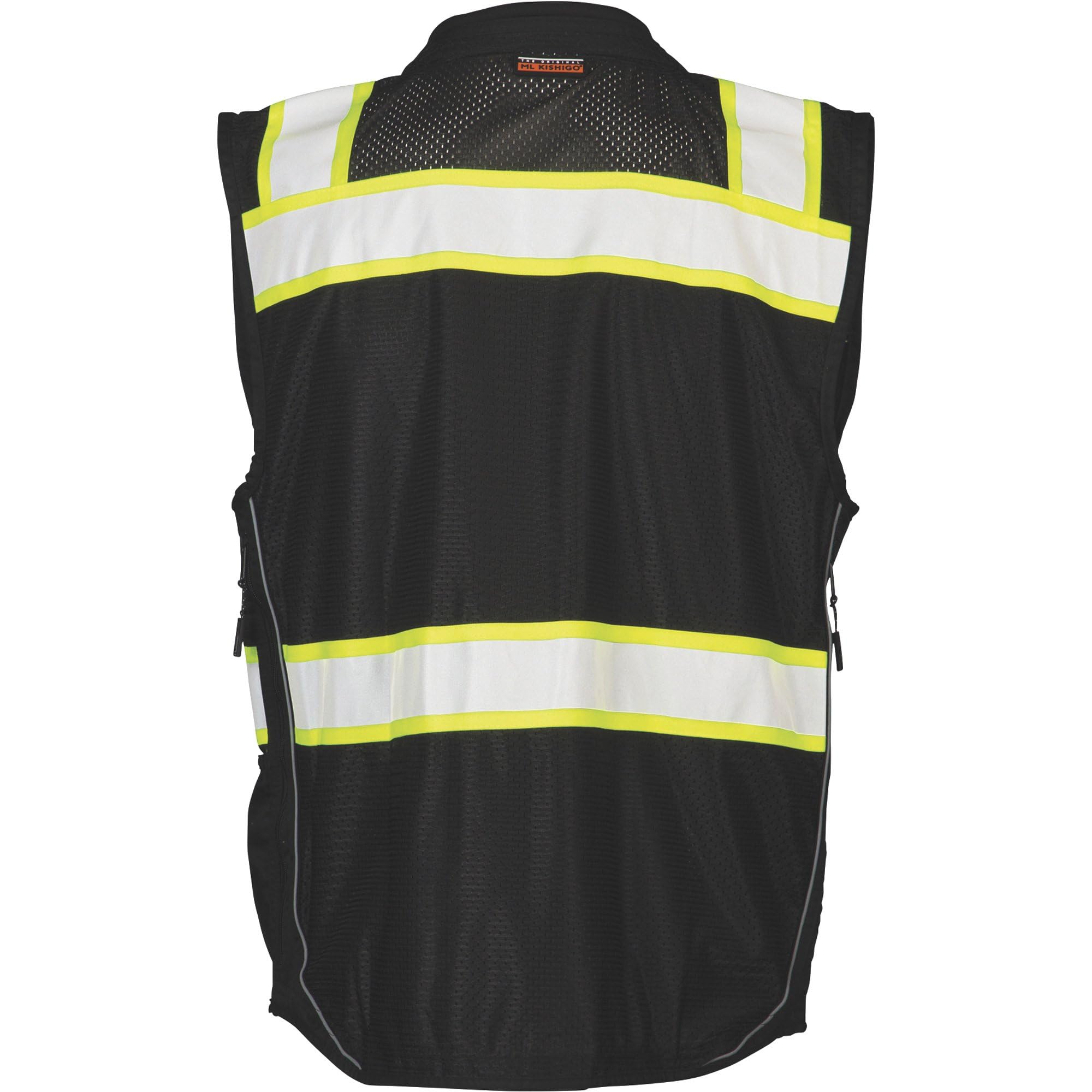 ML Kishigo Enhanced Visibility Professional Utility Vest - Black, Large, Model Number B500-L