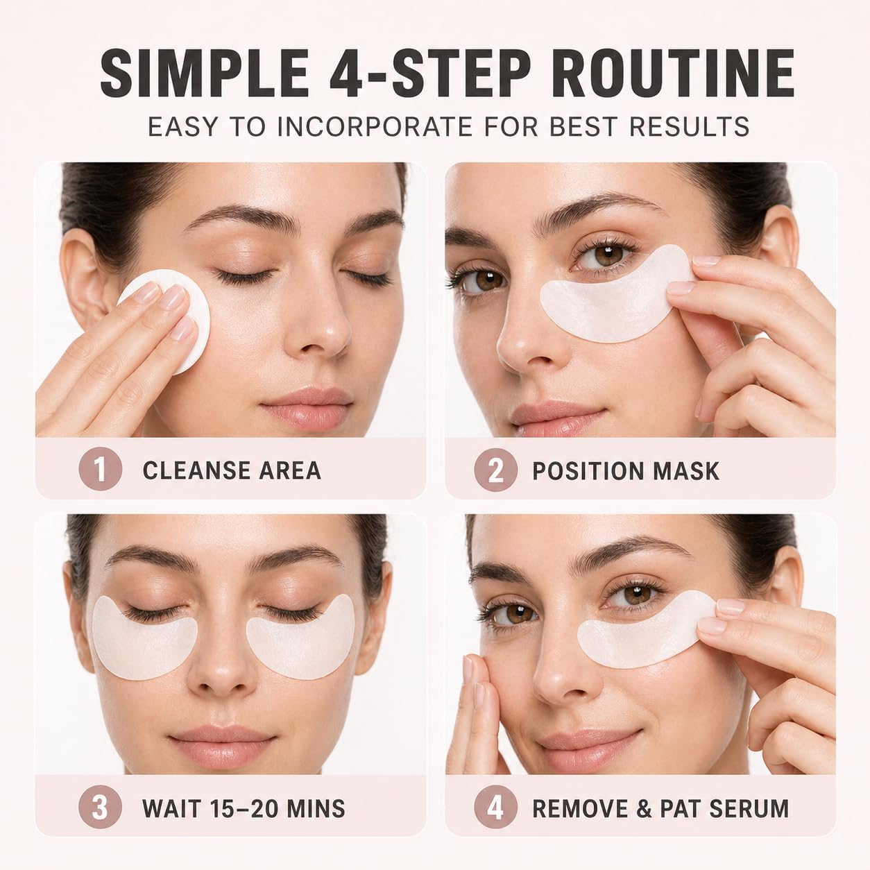 Aurova beauty eye mask,Eye Mask with Bio-Collagen Peptide Complex & Vitamin C,12 Pieces