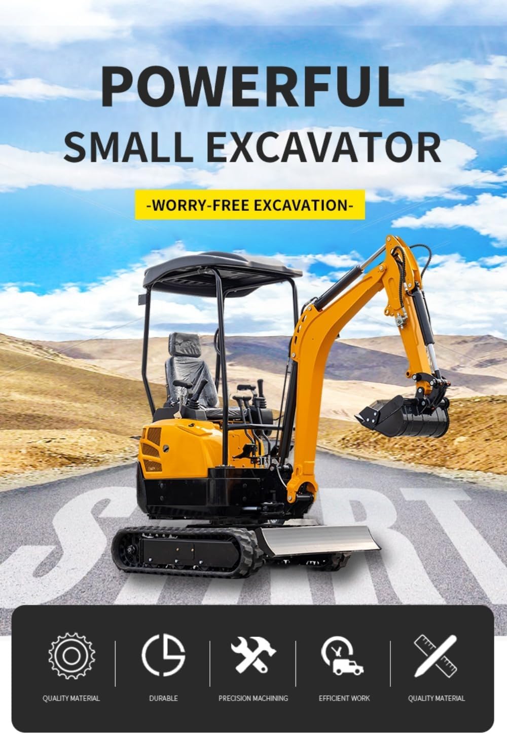 1.8 Ton Mini Excavator – Strong, Stable & Efficient Compact Digger for Construction, Landscaping, Utility Work & Agricultural Projects