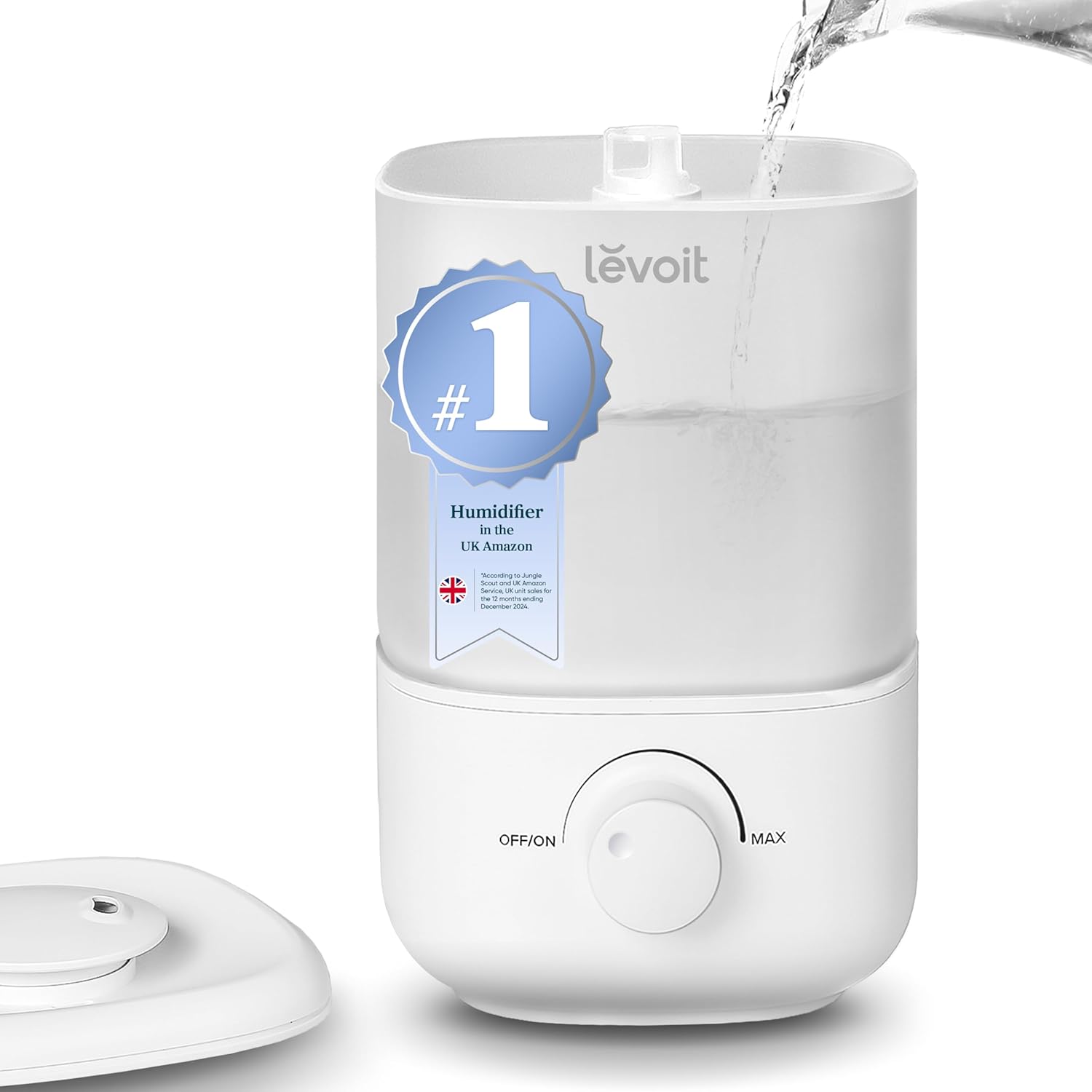 LEVOIT Humidifier for Bedroom, 23dB Quiet Cool Mist, Up to 25H, Top Fill Design, 360° Nozzle, Auto Shut-Off, Ideal for Baby Nursery & Plants