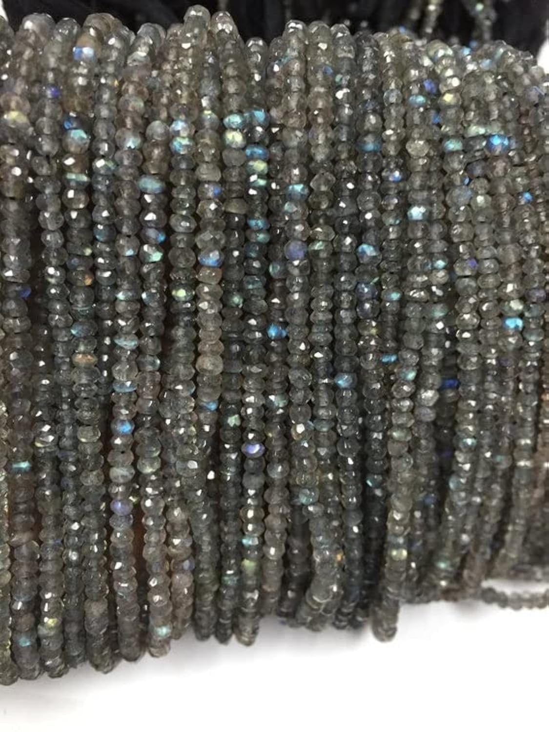 Perles labradorite facettées 3.5-4mm d'exception pour bijoux artisanaux éclatants