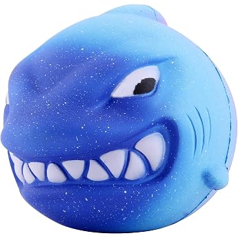 ANBOOR Squishies Shark Galaxy Jumbo Anti-Stress Squishies Squeeze Toy Speelgoed Haai Slow Rising Toy Cute Animals Slow Rising for Children Adults Easter Decoration 12 x 14 x 13 cm 1 Piece