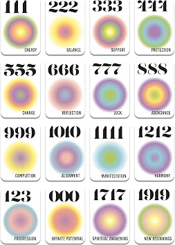 Ritzy Rose 16 Angel Numbers Oracle Card Set - Numerology & Manifestation Deck for Spiritual Growth, Mindfulness, Meditation - 4x6 Durable Cardstock, Gift-Ready Witchy Deck for Self-Care or Friends