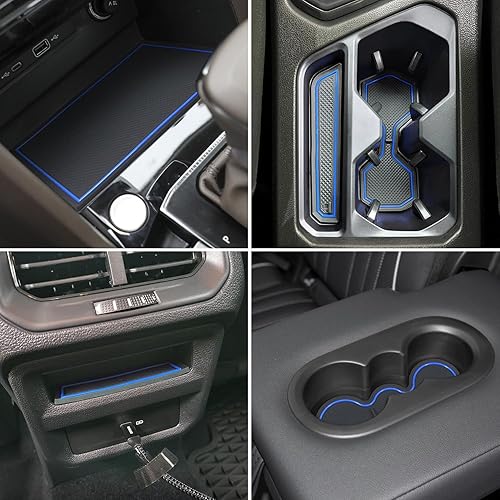 Miniatura 2 de KENTUTO Accesorios de revestimiento para VW Taos 2022 2023  Soporte para tazas, consola central y bolsillos de puerta con almohadilla de goma (borde