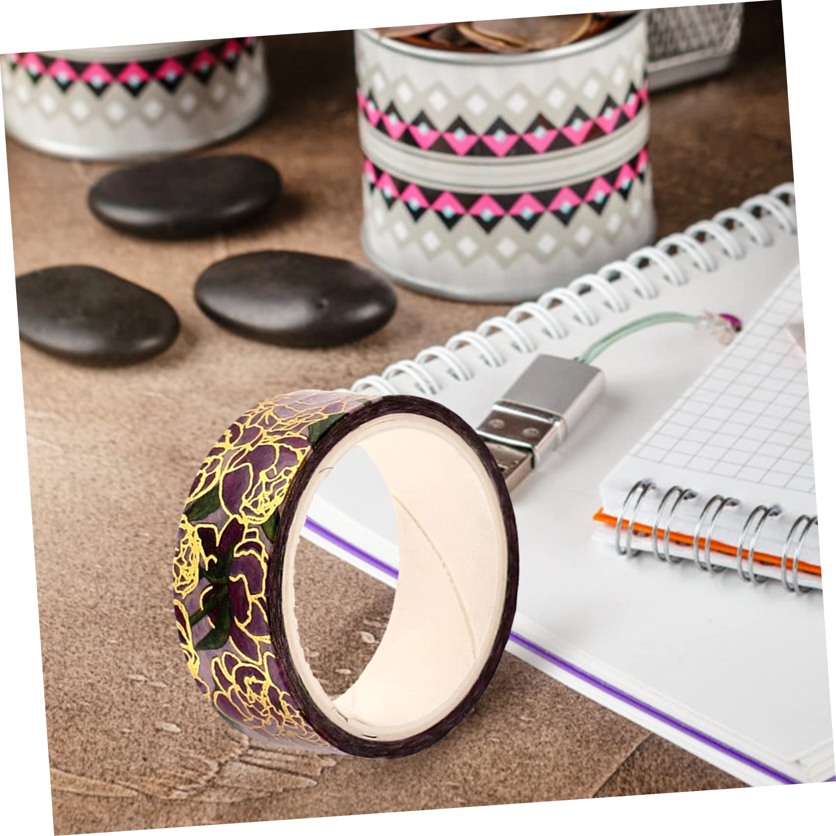 STOBOK 54rollen Washi Tape Mit Goldprägung Und Blumenmuster Dekorative Klebebänder Für Scrapbooking Tagebuch Und Kreative Bastelprojekte Vielseitige Verwendungsmöglichkeiten
