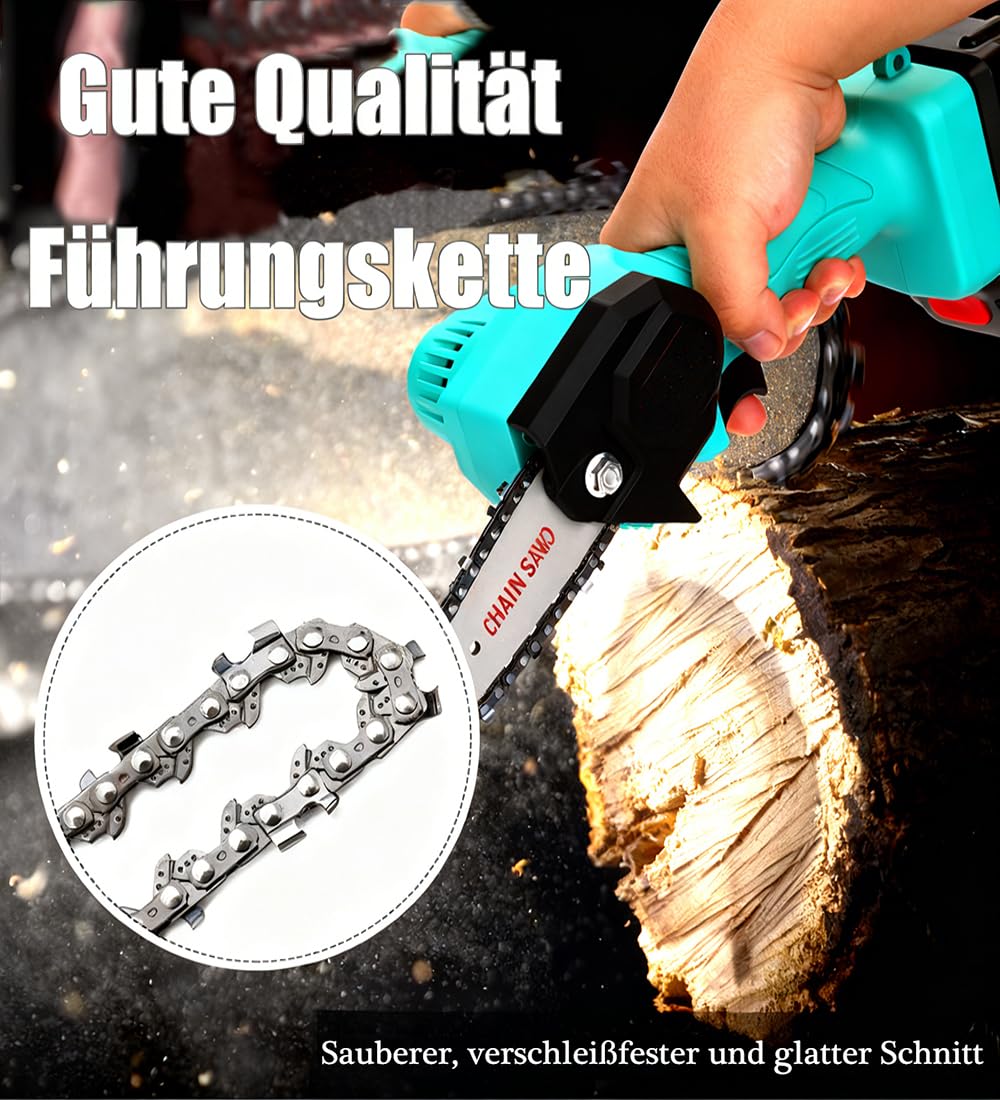 5 Stücke Sägeketten 8 Zoll Kettensäge Kette, 1/4" 1,2mm 45 Gliederkette Universal-Kette für Kompatibel mit allen 8" Mini Kettensäge für Gartenbau Landwirtschaft, Baumschnitt