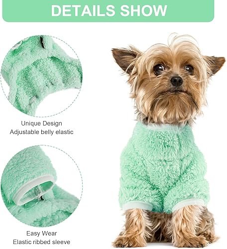 Miniatura 5 de Pijama de forro polar para perro, ropa de otoño e invierno para perros pequeños, overol de terciopelo ligero para mascotas, pijama, ropa para gatos,