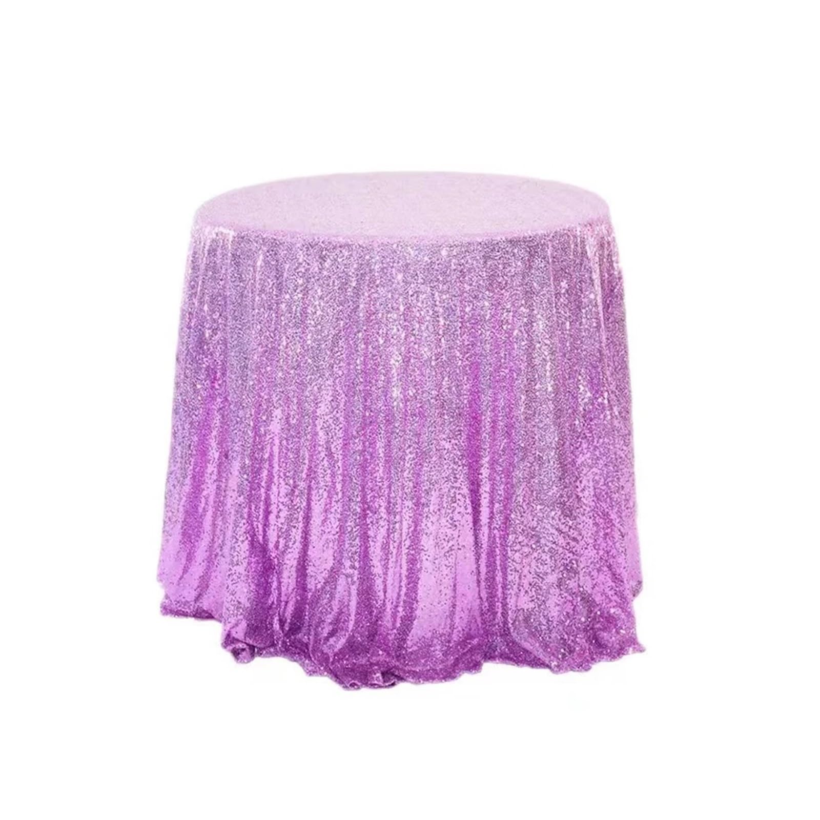 EKalgretrA Sequin Tablecloth Sequin Tablecloth Round Sparkling Table Cover for Wedding Party Decoration(Purple,Diameter -180cm)
