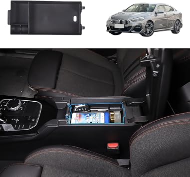 Car Center Console Organizer Tray Compatible with BMW 1 2 Series F40 F44 2020-2024 Accessories Console Organizer Central Storage Box,Armrest Organizer Insert Tray Armrest Console Organizer Style A