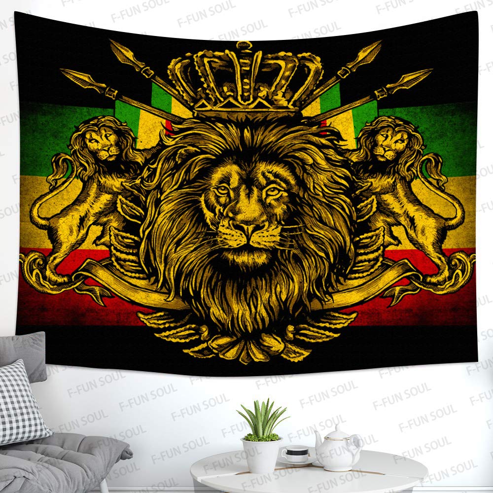 Amazon.com: F-FUN SOUL Rasta Rastafarian Tapestry, 60x40inches
