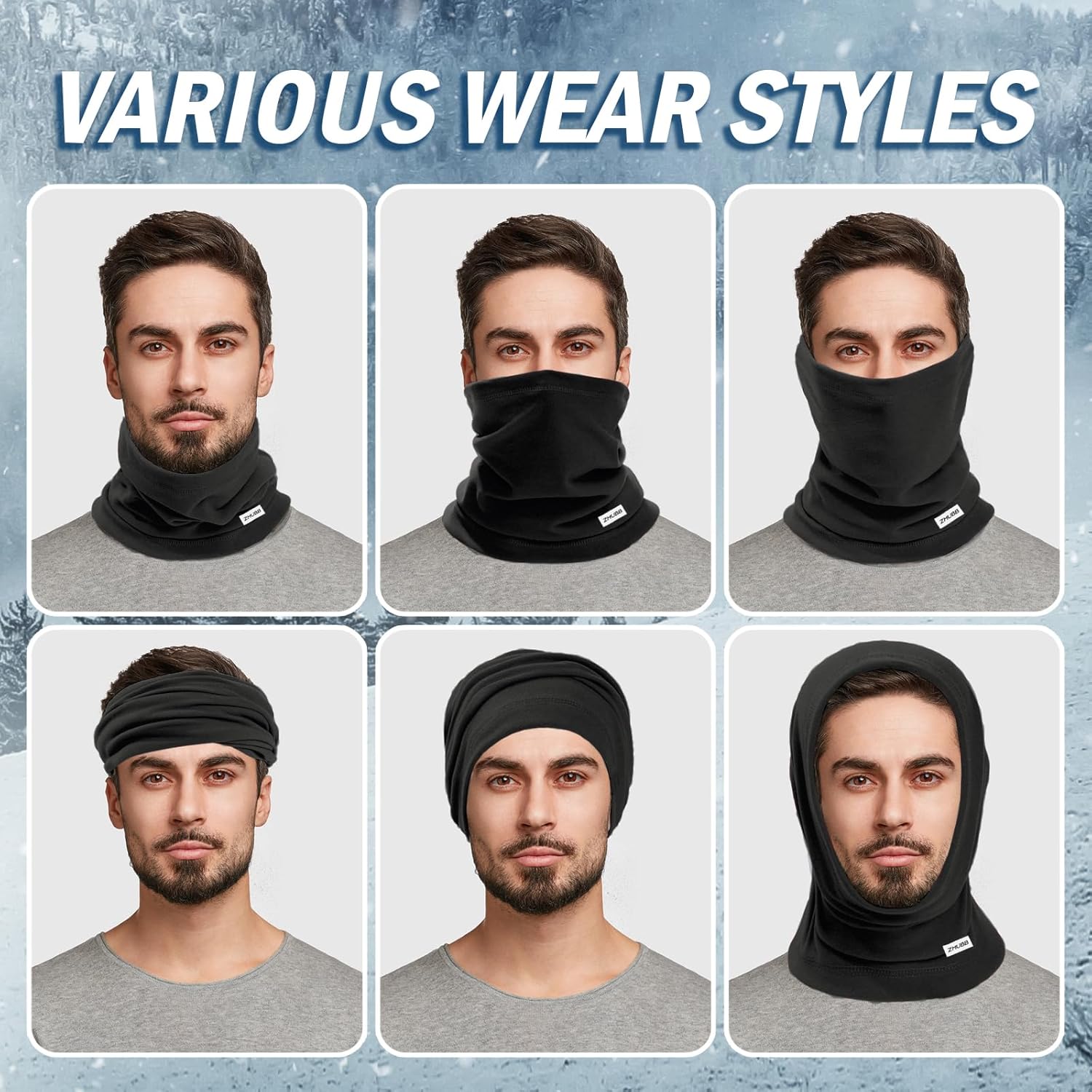 Winter Neck Gaiter Warmer, Windproof Fleece Face Mask Cover, Cold Weather Ski Scarf for Men and Women - Image 6