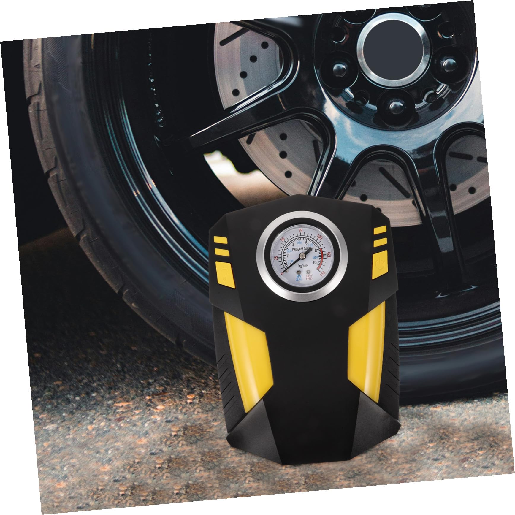 Kichvoe Compressore Portatile Auto Display Digitale Intelligente, Pompa per Pneumatici in ABS, Gonfiaggio Regolabile per Biciclette e Veicoli, Adatto Una Vasta Gamma di Veicoli