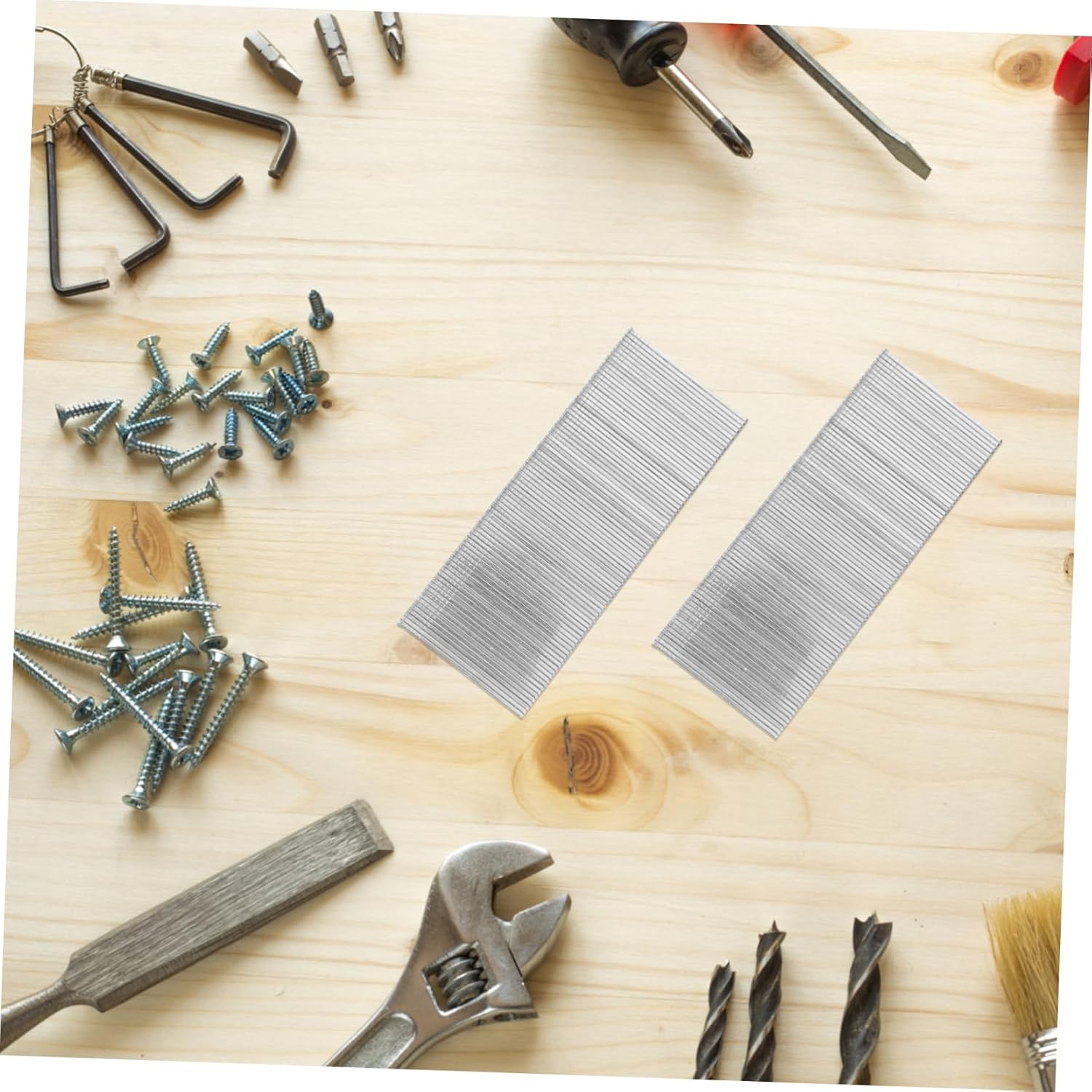 1600pcs Straight Gauge Nails for Woodworking Fasteners for Carpentry Furniture Assembly and Trim Work Placement