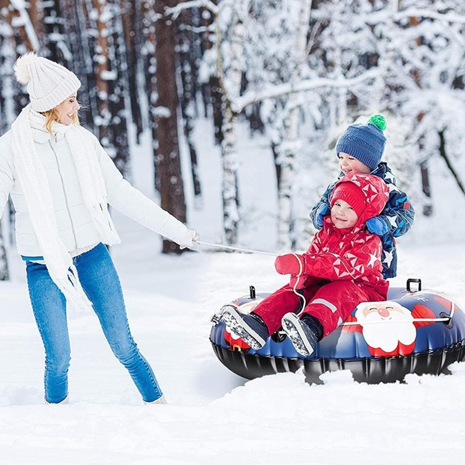 Slitta gonfiabile da neve Robusto e Resistente al Freddo | Tubi Giocattolo Invernali Da Esterno Per Natale Snowboard Spiaggia Parchi Giardini Pattinaggio Sci all'aperto Avventura