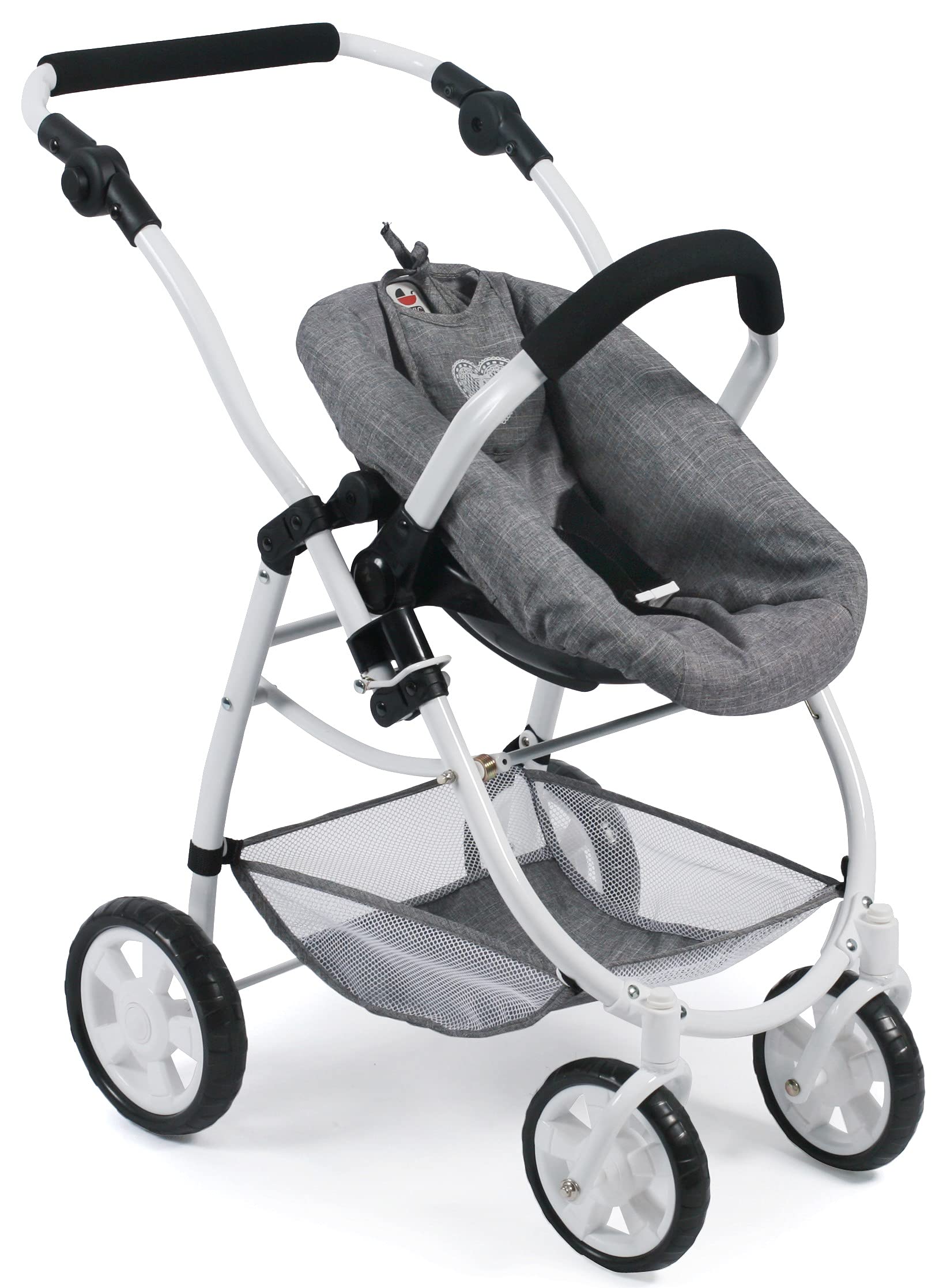Bayer Chic 2000 Puppenwagen Emotion All In | 3-in-1 Set | Mit Autositz | Flexibles 3-in-1 Puppenwagen-Set: Inklusive Babywanne, Sportsitz & Autositz. Ideal für Puppeneltern ab 3 Jahren.