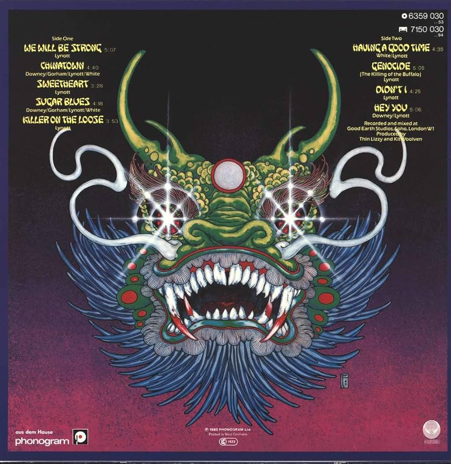 THIN LIZZY chinatown, 6359 030, textured sleeve by THIN