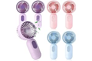 6 Pack Mini Portable Fan Bulk Cute Handheld Fan