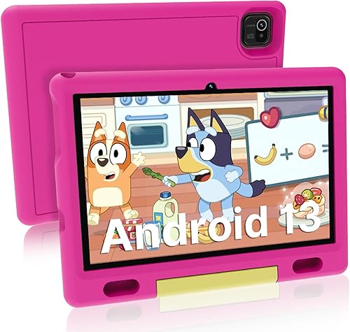 Tablet para niños, tableta HD de 10.1 pulgadas para niños de 4 a 7 años, tableta Android 13 para niños con cámara doble, tableta para niños pequeños