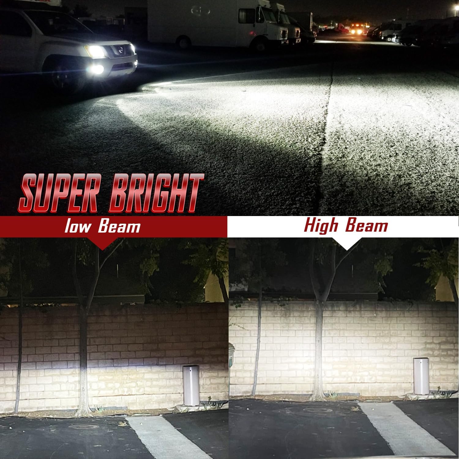 Fit for Honda CRV Light bulbs 500% Brightness LED Bulbs 9003/H4 High&Low Beam+H11 Fog Lights 2007-2014 6000K White,Plug and Play,20000LM,Pack of 4