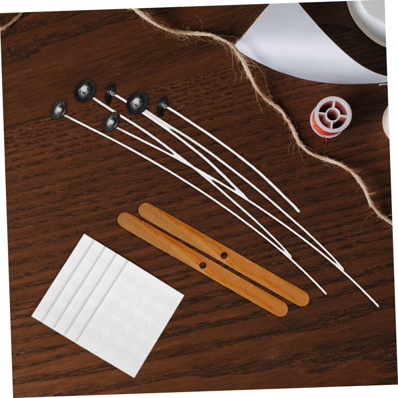 jojofuny Candle Making Kit Supplies with Wooden Wick Holders, DIY