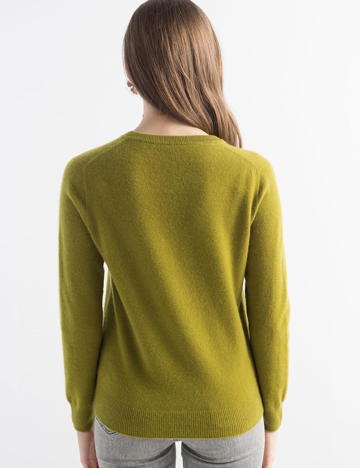 Chanyarn 100% Pure Cashmere Women's Sweater 2025 Fall Winter V-Neck Long Sleeve Warm Soft Seamless Knit Sweater - Image 6