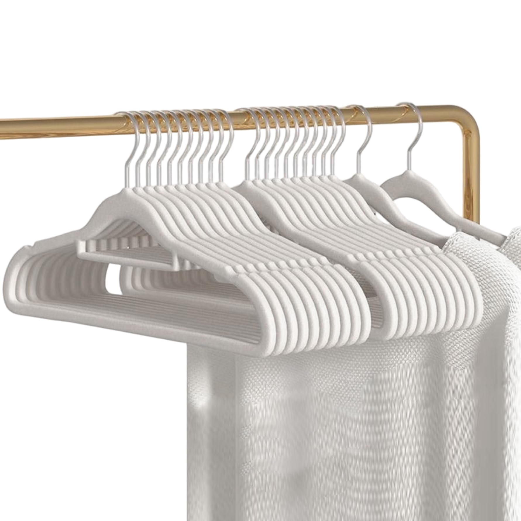 Cintres en velours x20 antidérapants et minces pour optimiser le rangement des vêtements