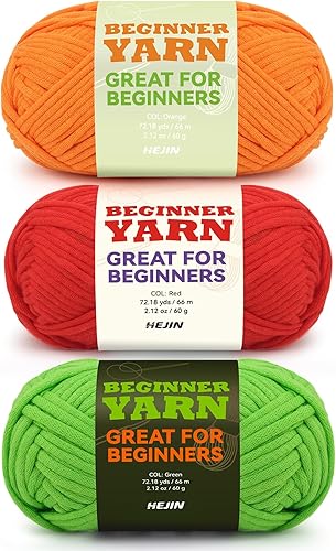 Miniatura 43 de Hilo negro de 2.16 oz para ganchillo y tejer; hilo de algodón de 216.5 ft (72 yardas) para principiantes con puntadas fáciles de ver; peso peinado