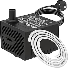 Submersible Pump 350L/H 5W Ultra Quiet Design for Fountains, Hydroponics, Ponds, Aquariums & More
