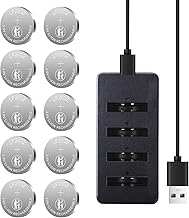 Rechargeable CR2032 Batteries, 10 Pack Rechargeable 2032 Lithium Coin Cell Battery for Watch, Car Remote Key