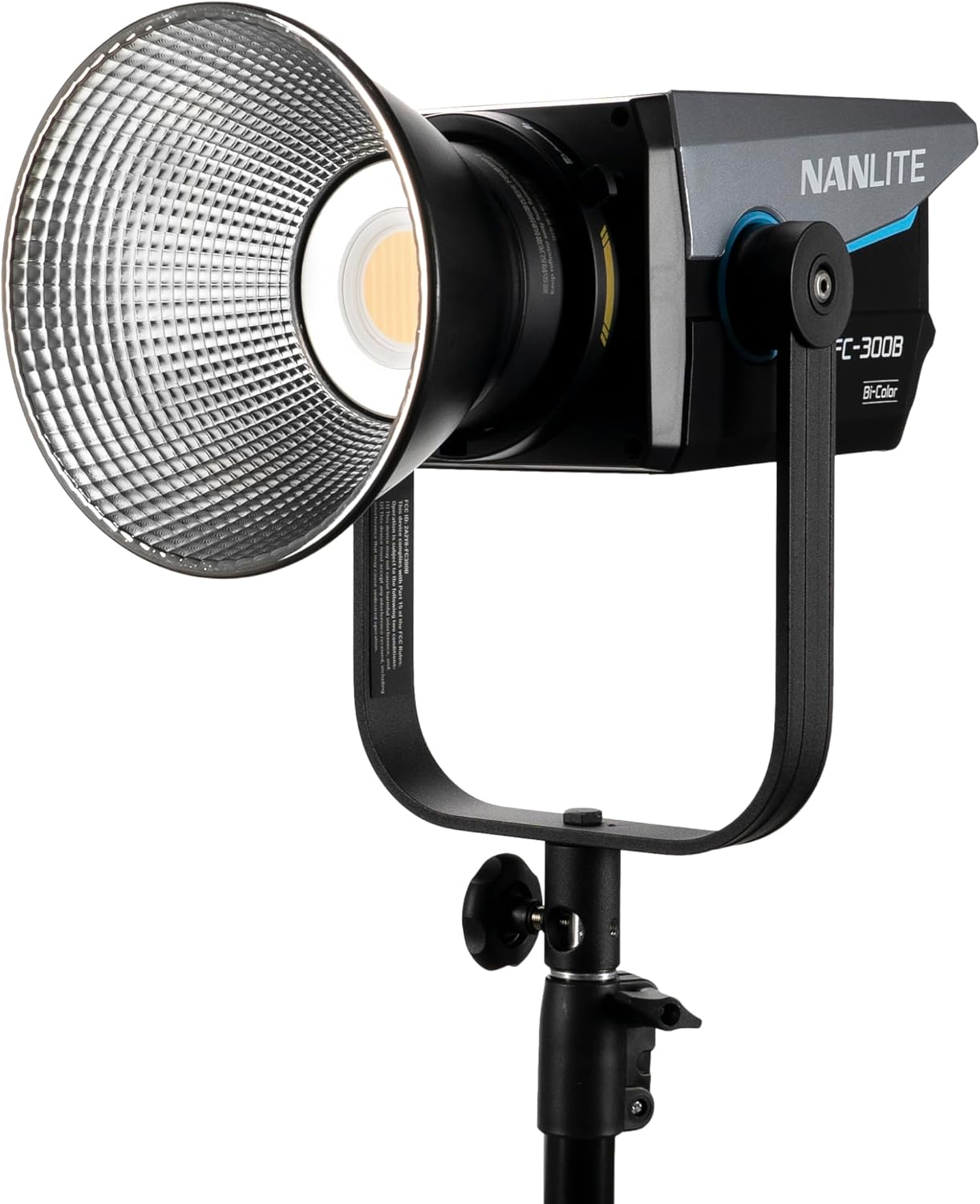 NANLITE FC-300B 350w LED Video Light, CRI 96+ 2,700K-6,500K Bi-Color Photography Light with Bowens Mount, FX Modes, App Control for Studio, Filmaking,Portrait,YouTube Content Creation