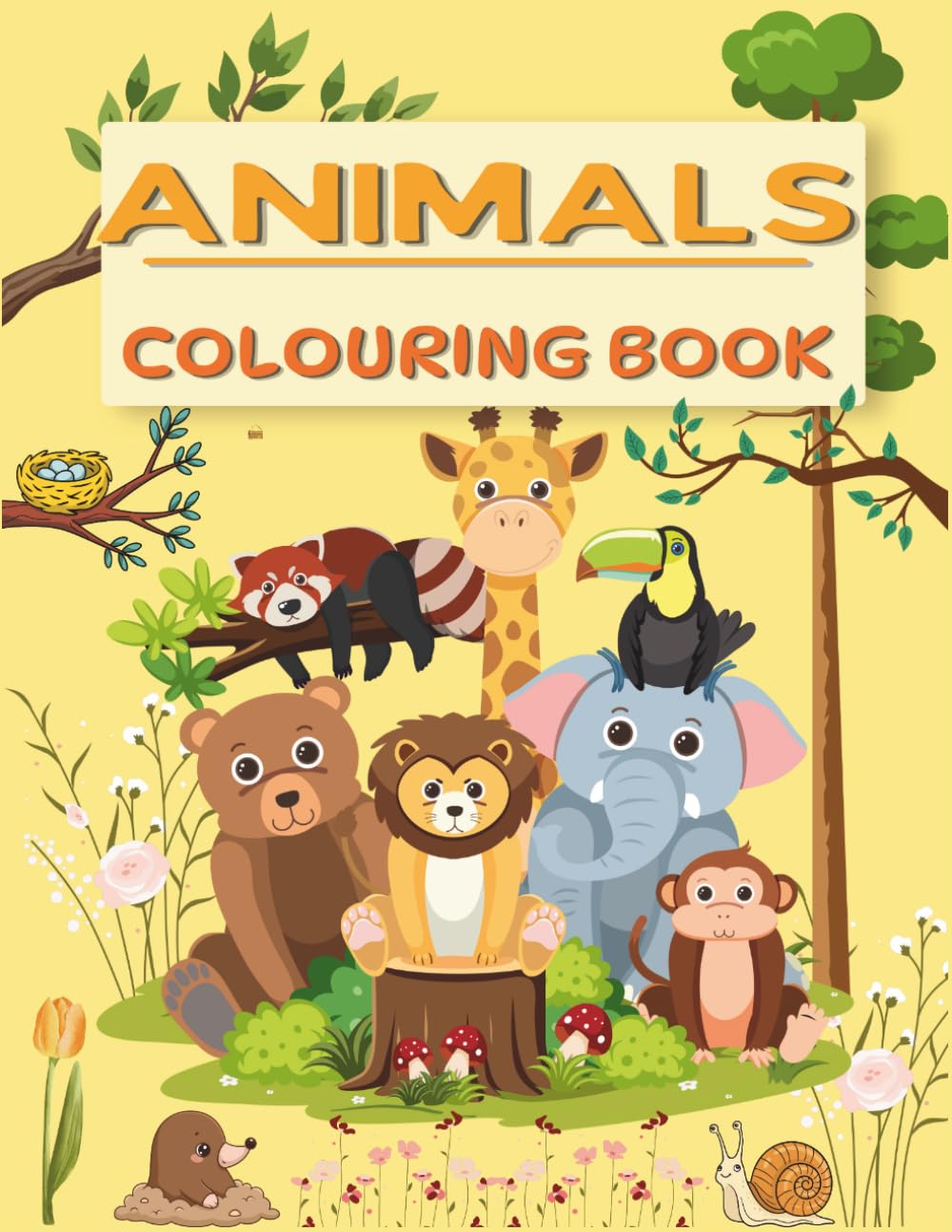 My First Animal Coloring Book for Kids Ages 3–6: Easy Coloring Book with Bold Lines, 46 Fun Pages of Animals for Preschool, Kindergarten & Beginners