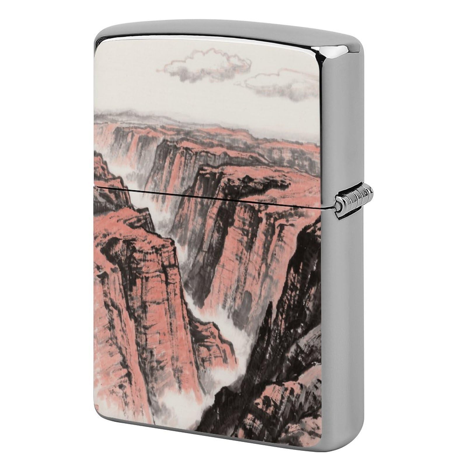 Fekiloot Style Grand Canyon Red Sandstone Lighter Case Cover Metal Lighter Case
