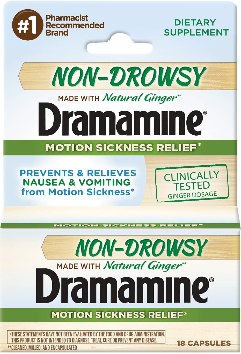 Dramamine NonDrowsy Naturals Motion Sickness Relief