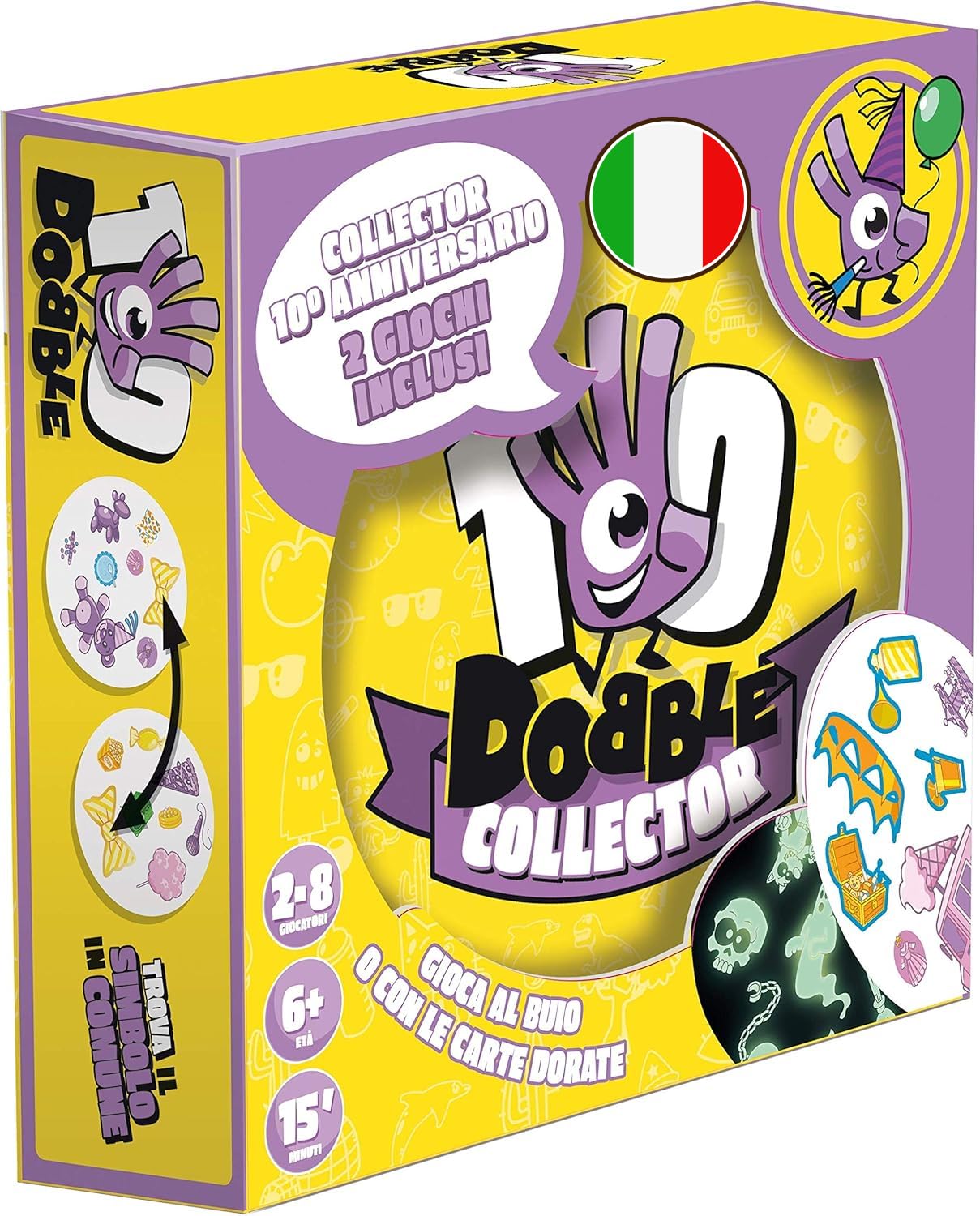 Dobble Card Game: Minions Edition - 5 Mini Games, 2-8 Players (Italian Version, 6+ Years)