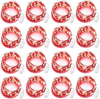 Vista 8 de SOCO Paquete de 12 luces de hadas que funcionan con pilas, 7 pies 20 luces LED de tarro de masón, impermeables, Fireflynew