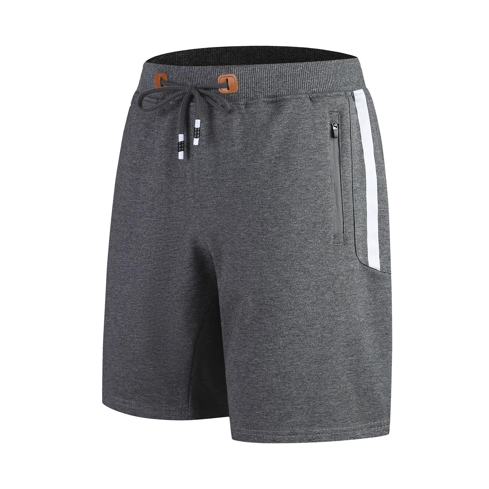 ZOXOZ Herren Shorts Kurze Sporthose Sommer Baumwolle mit Reissverschluss Taschen