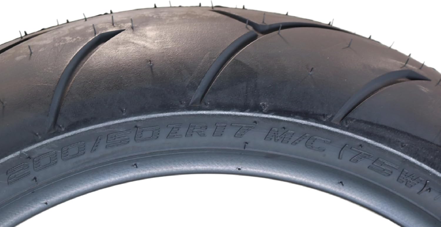 Full Bore M1 200/50ZR17 Rear Motorcycle Tire, High-Performance Radial, Superior Grip & Handling for Street Bikes, 200/50-17, USA Family Owned