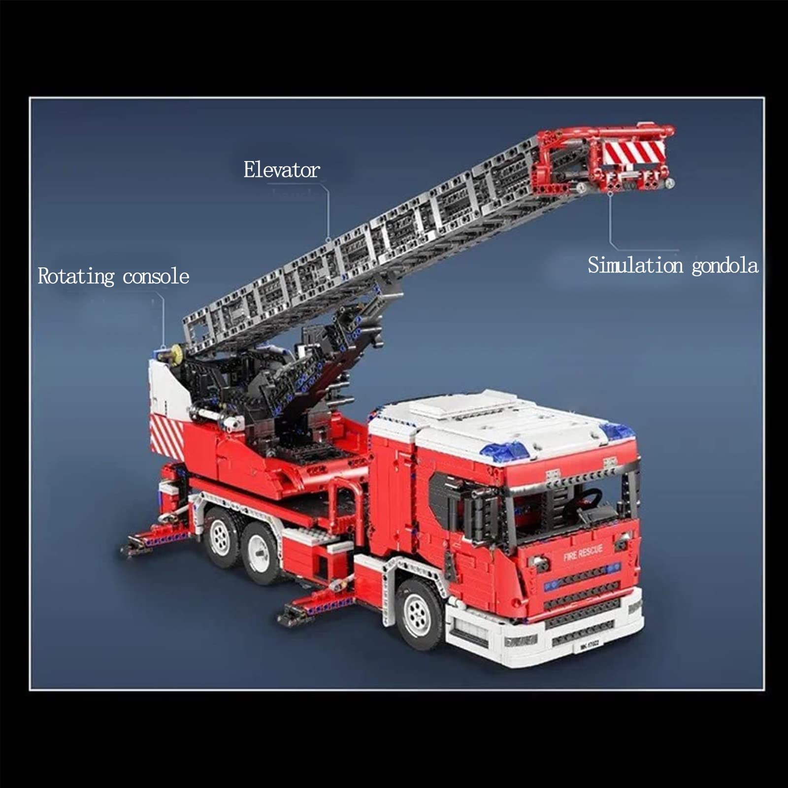 Amazon.co.jp: Technicトラック消防車キット、4886パーツクレーン