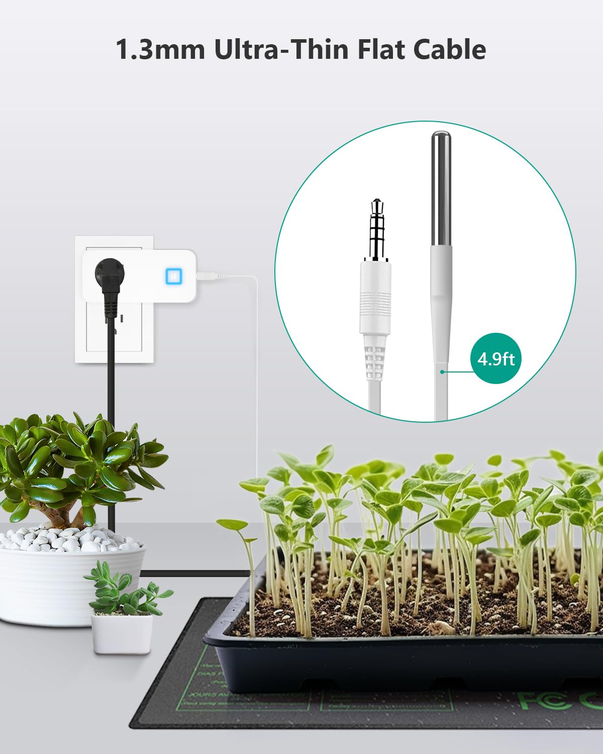MOCREO Temperature Controller Reptile Thermostat Outlet, Bluetooth Temp Control Plug with Alarm for Terrarium Heat Mat Heating Pad, Greenhouse, Homebrew Fermenter, 100~240V 10A 1100W - image 6