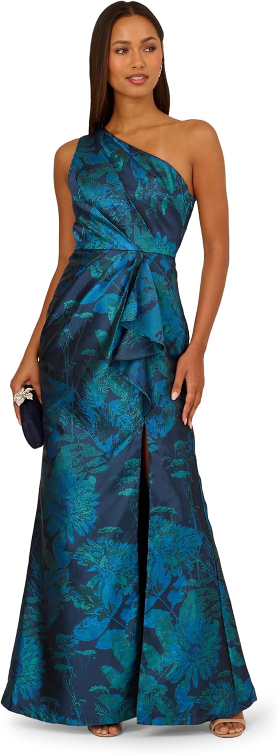 Adrianna Papell ONE Shldr Jacq Gown